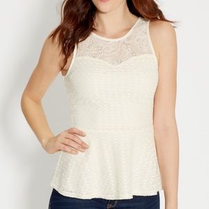 White Peplum Shirt